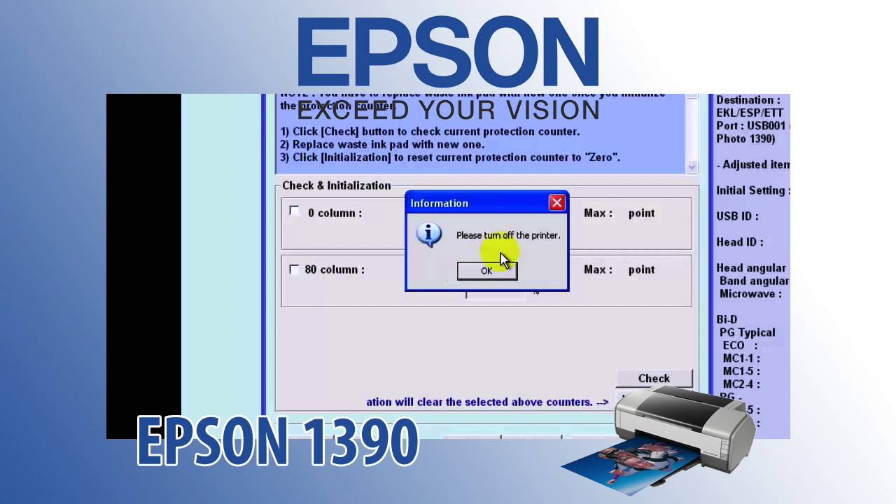 adjustment program epson sx435w ink